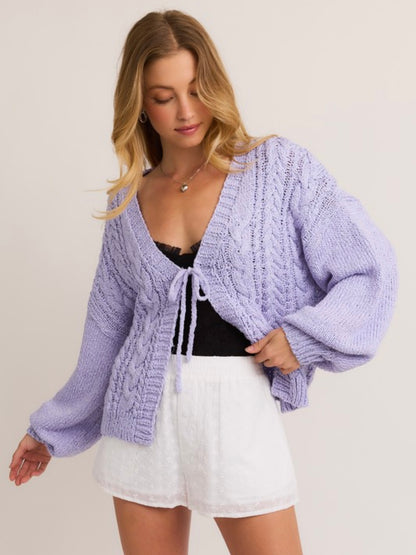 Soft Lavender Spring Cardigan