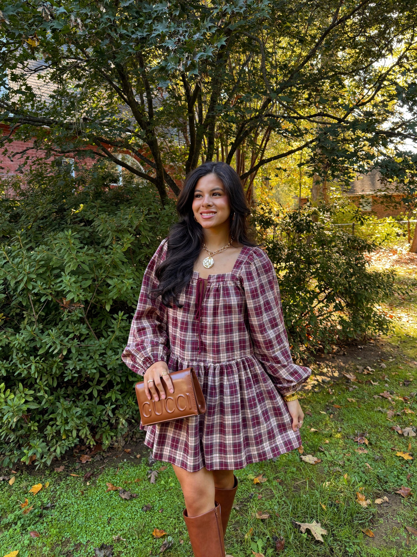 Cranberry Crush Plaid Dress