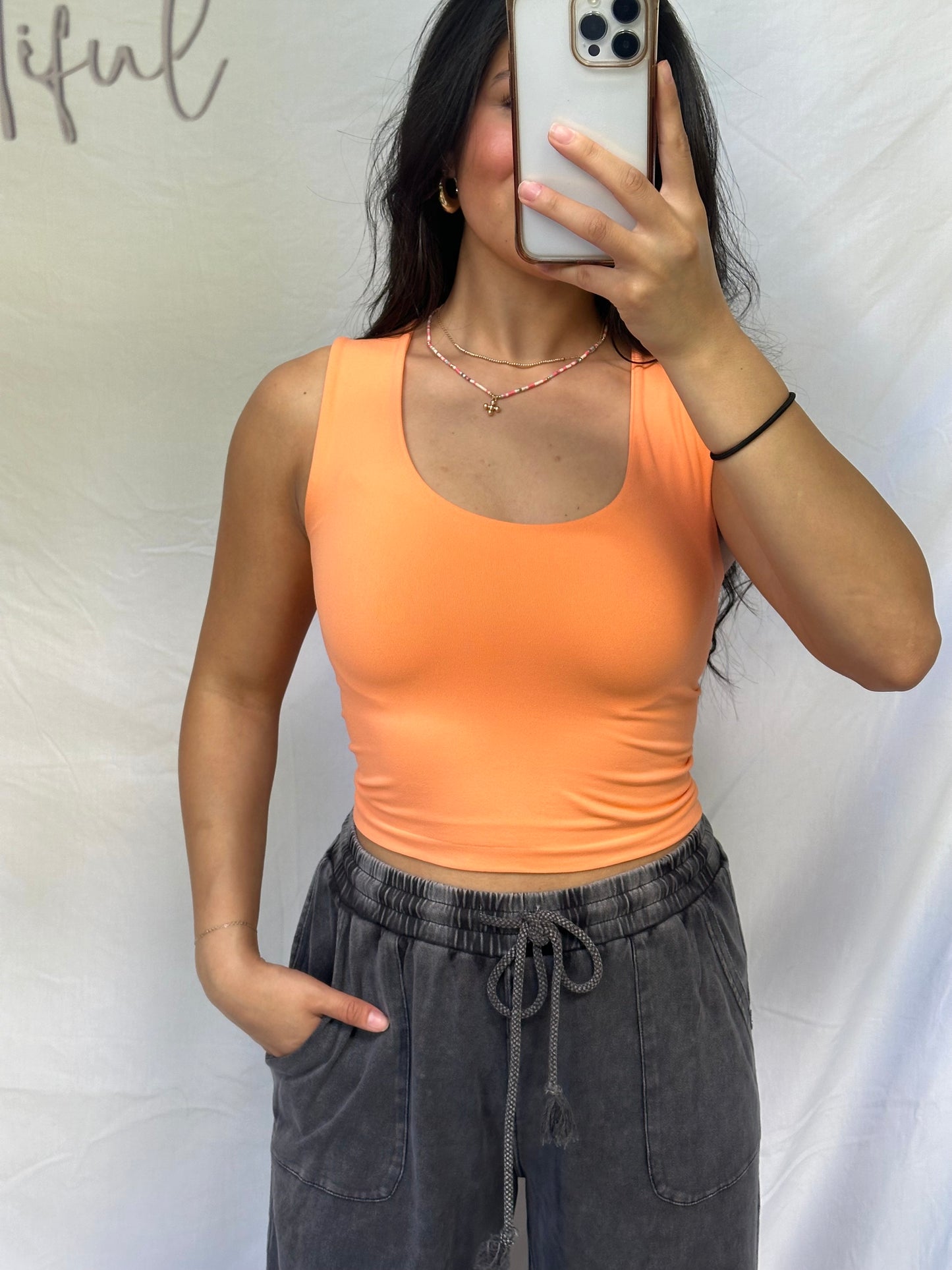 Orange Buttery Soft Tank