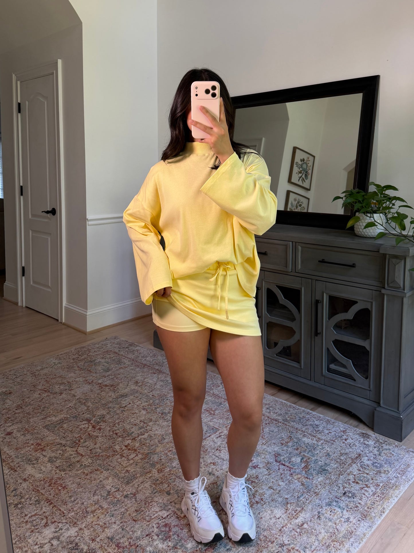 Maple Yellow Mockneck & Skort Set
