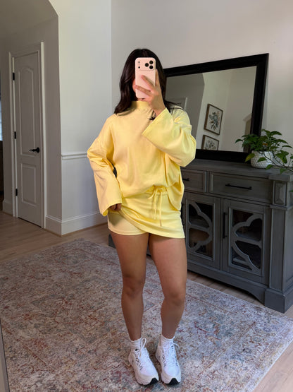 Maple Yellow Mockneck & Skort Set