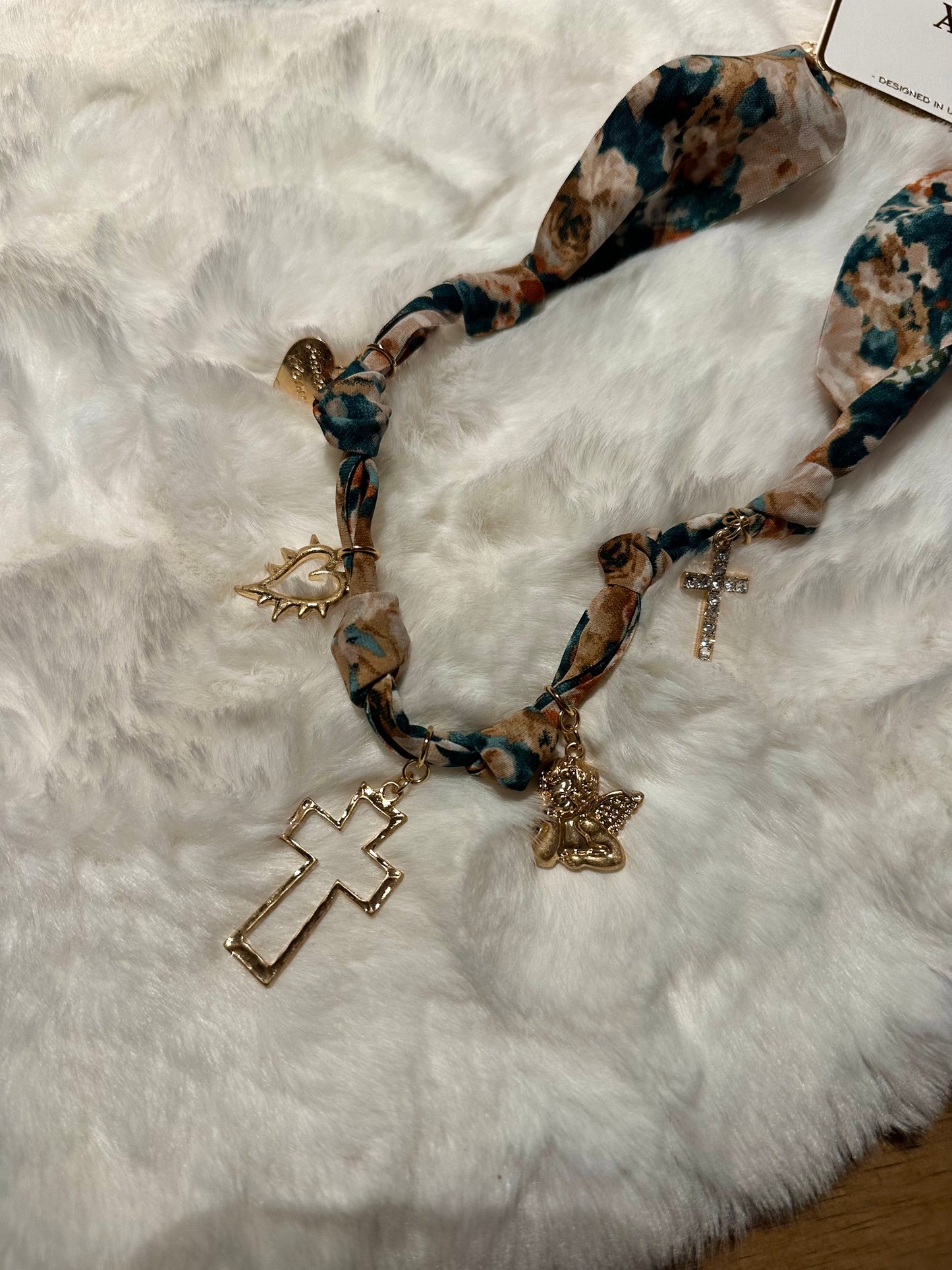 Forest Charm Scarf Necklace