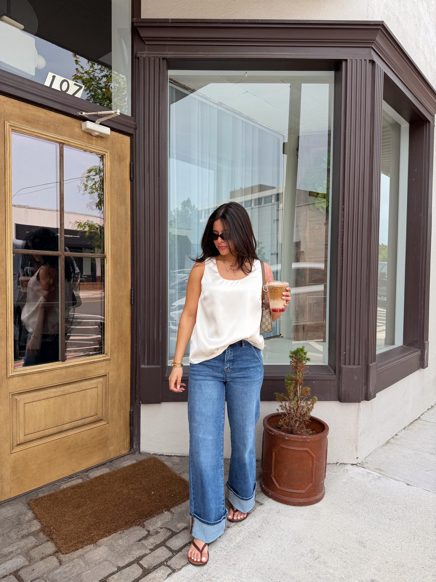 Signature Straight Leg Cuff Jeans