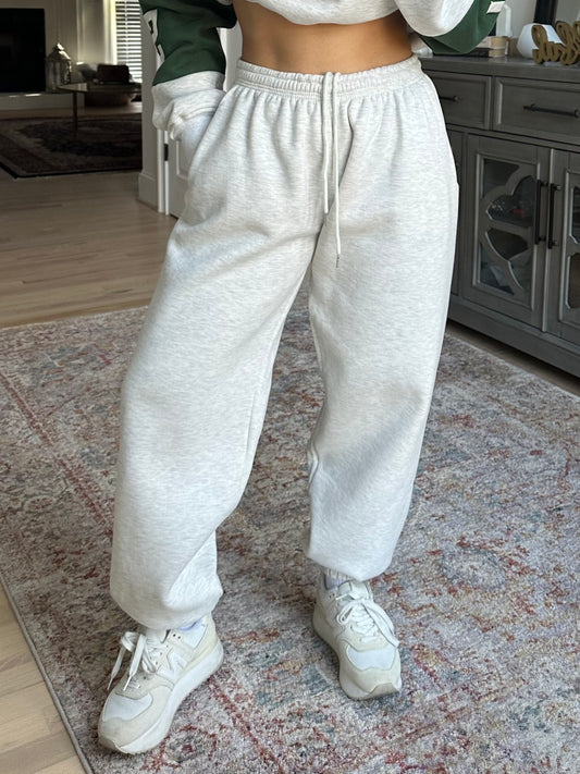 Heather Grey Oversized Sweatpants