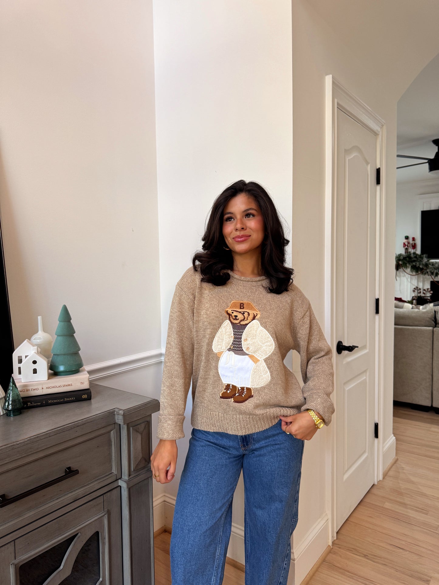 Teddy Embroidered Cotton Sweater