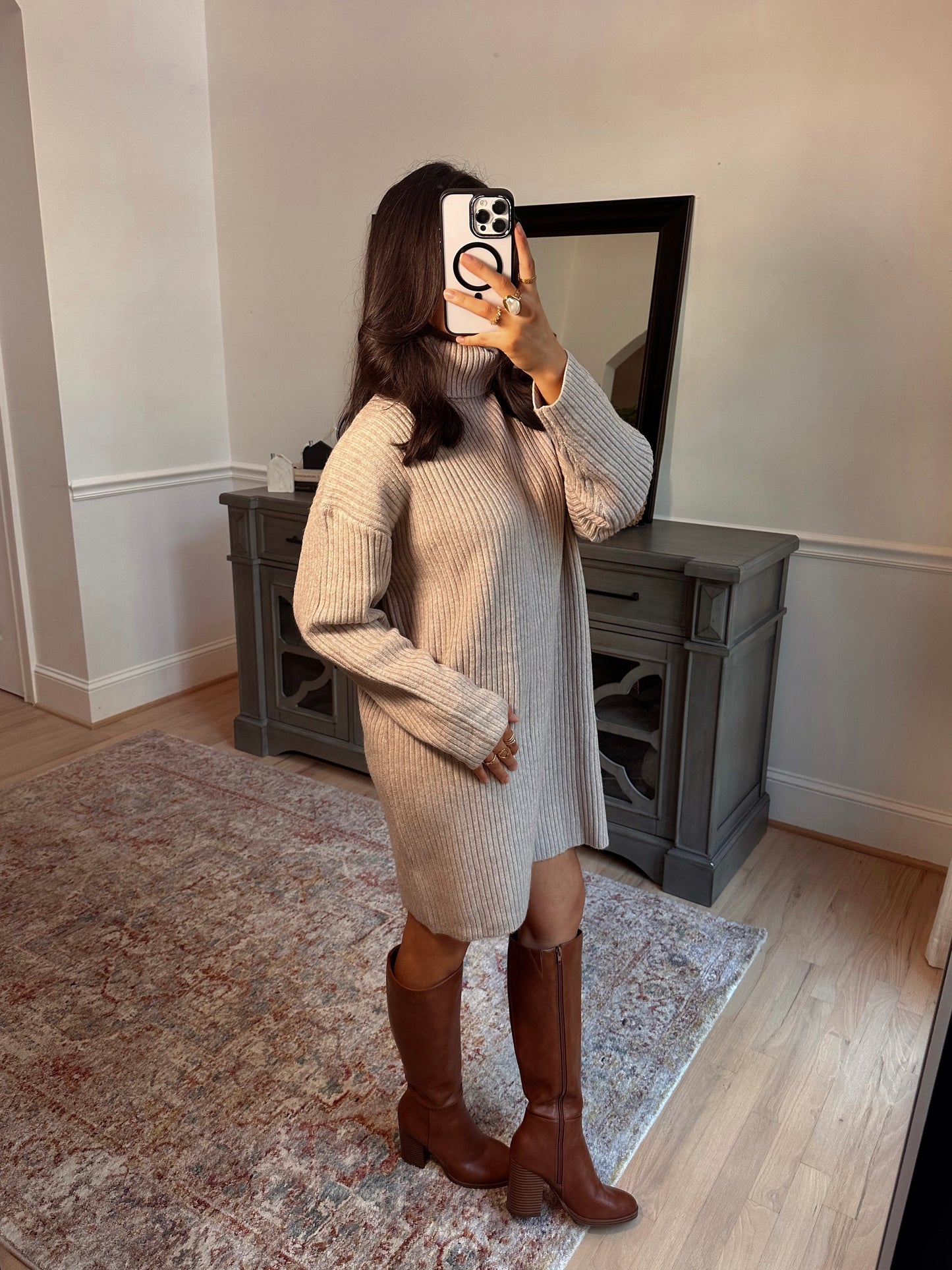 Toasted Marshmallow Sweater Dress
