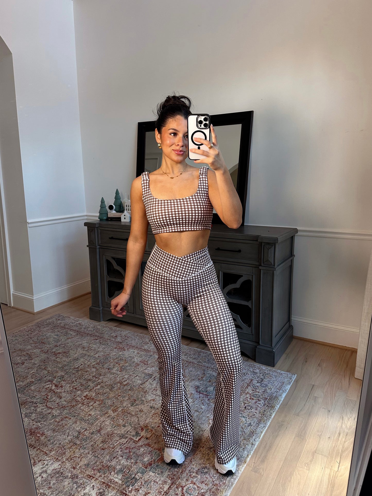 Brown Sugar Gingham Active Set