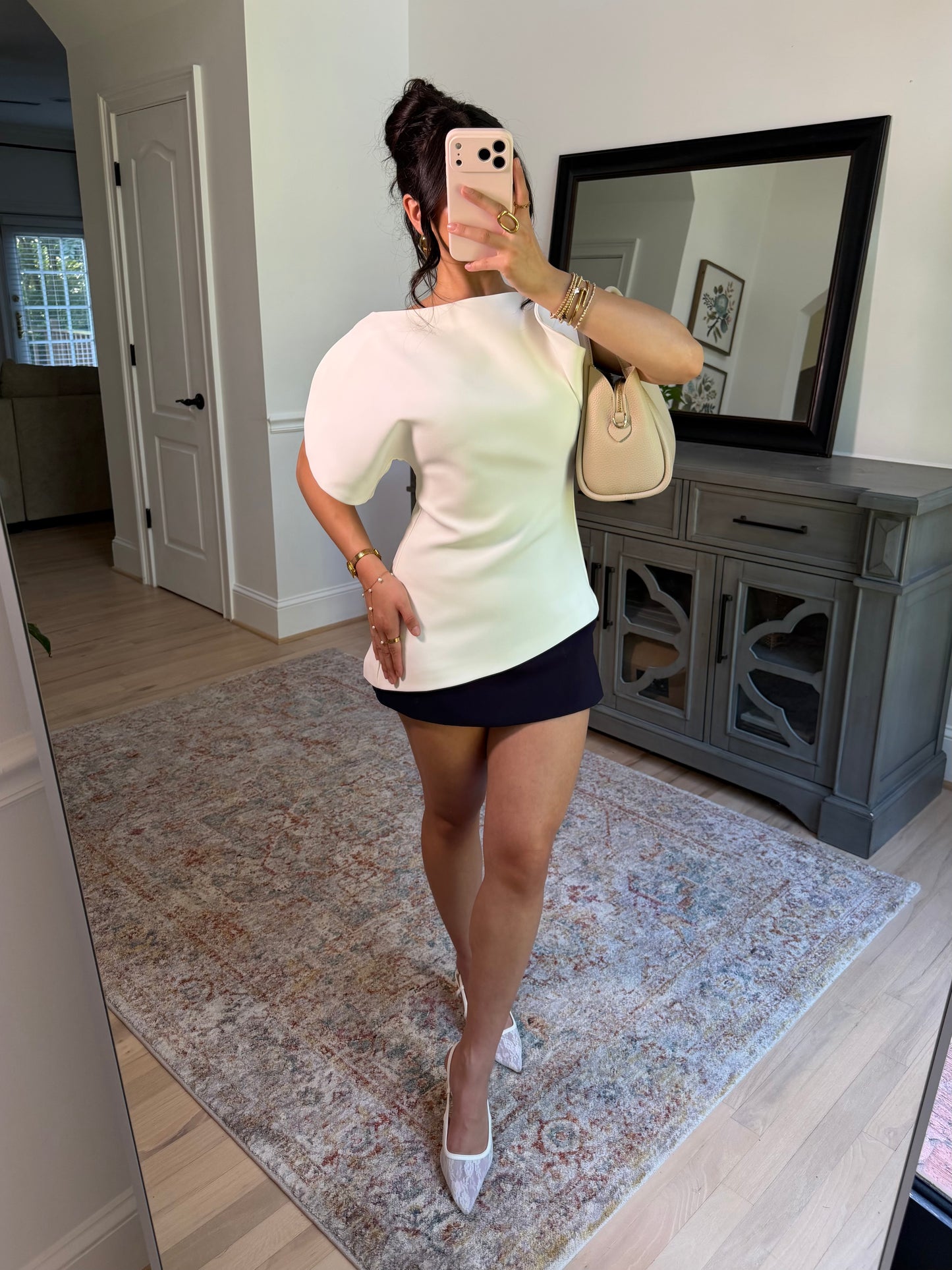 Navy Luxe Skort