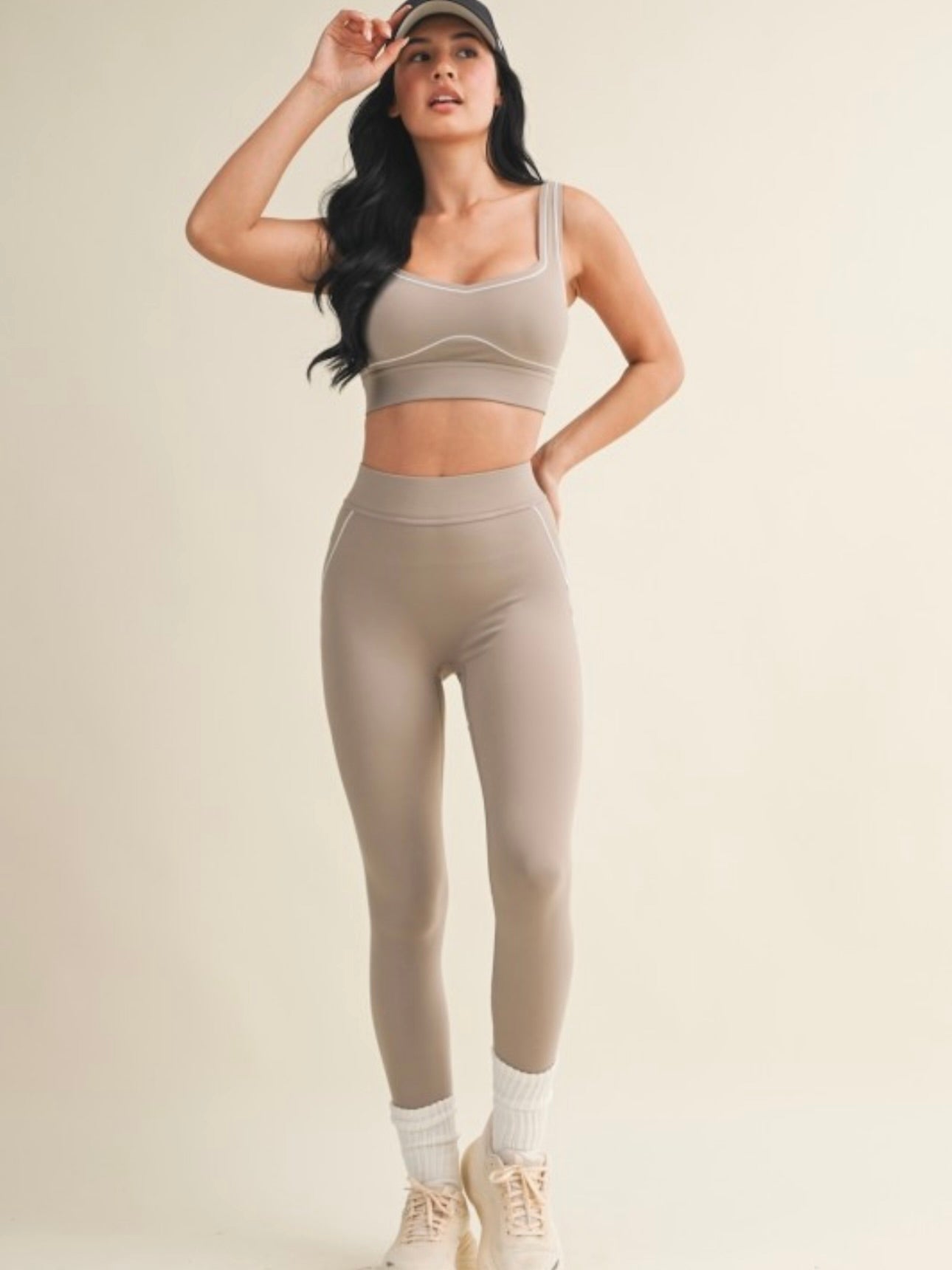 Smokey Taupe Contour Leggings