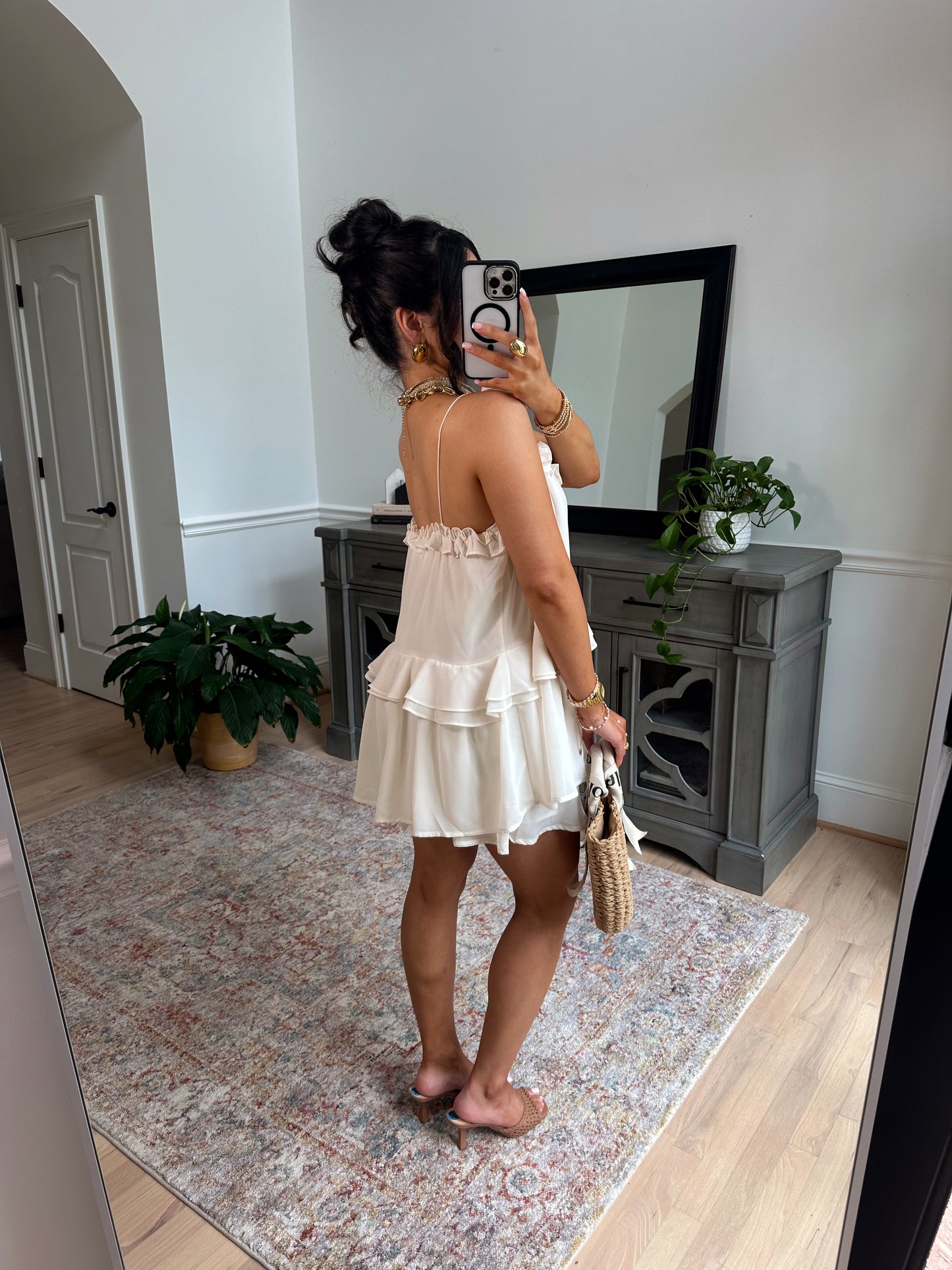 Favorite Girl Ruffle Romper (Ivory)