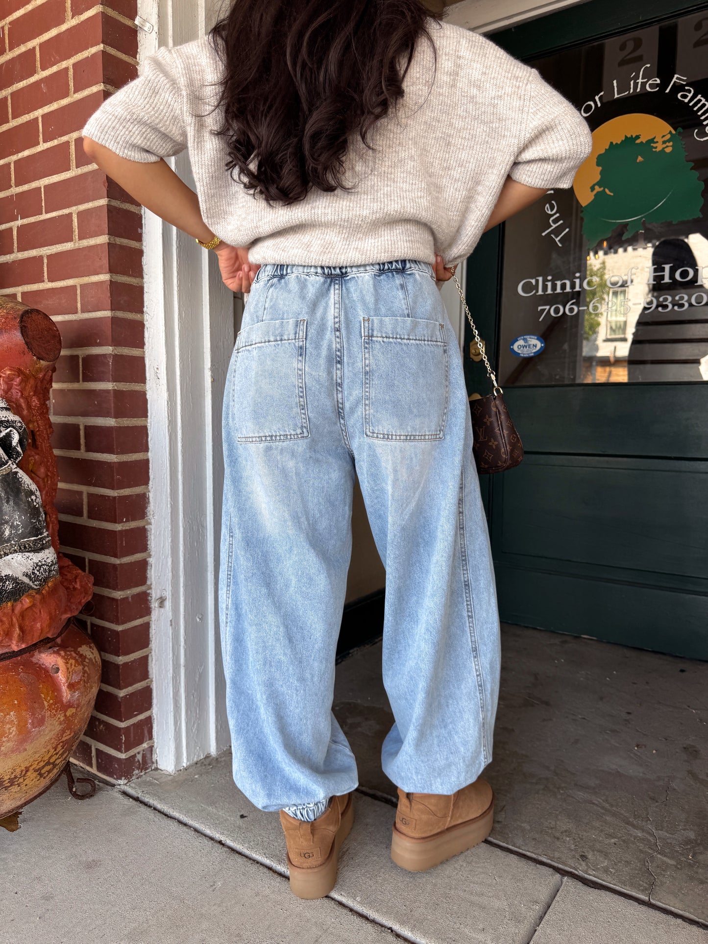 Denim Light Washed Joggers