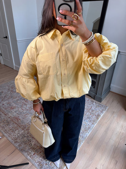 Golden Hour Bubble Hem Top