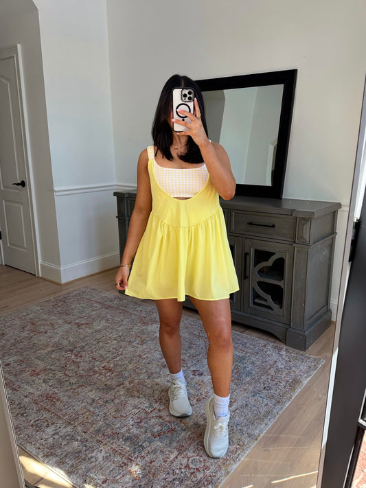 Lemon Squeeze Romper Active Dress