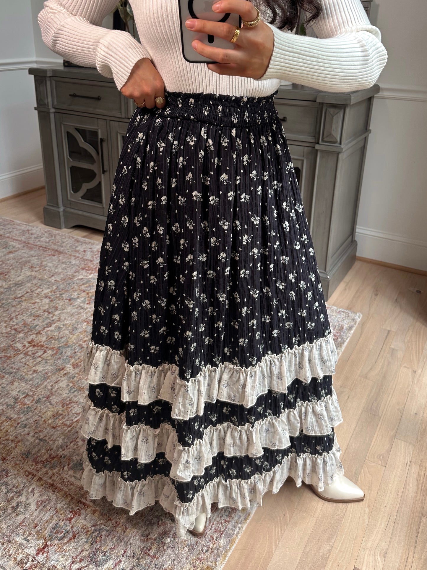 Midnight Garden Maxi Skirt