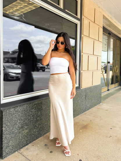 White Soft Tube Top