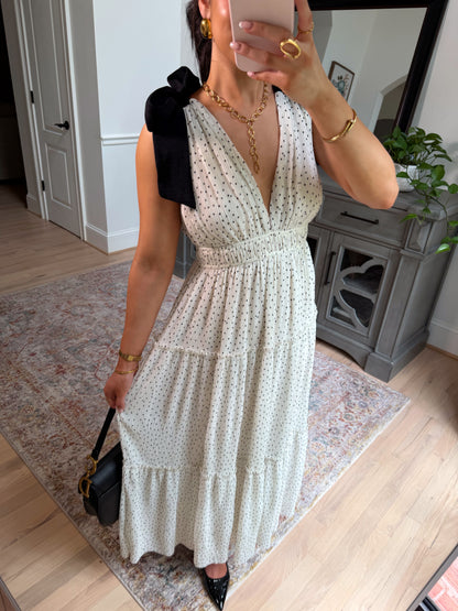 Lovely in Dots Bow Midi Dress