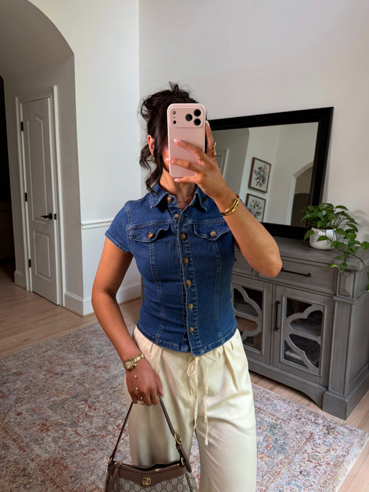 Downtown Girl Denim Top