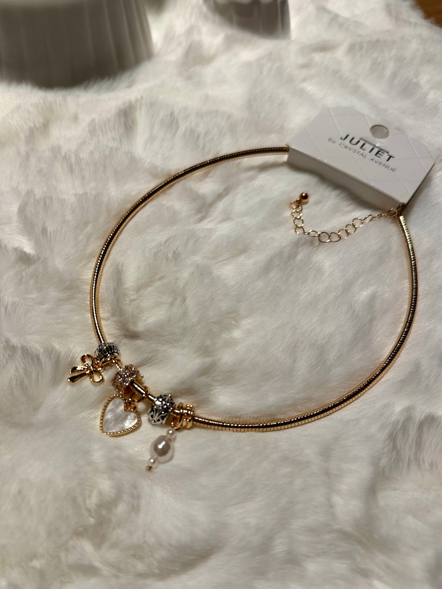 Gold Charms Snake Chain Necklace