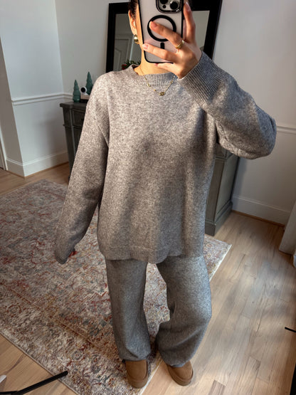Snowed-In Grey Sweater Set