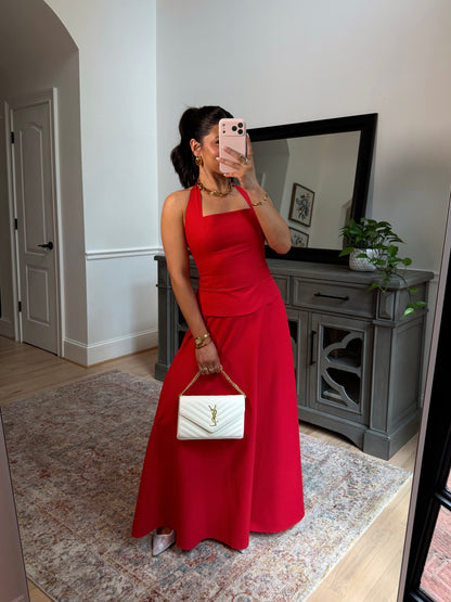 Love Letter Red Top & Skirt Set