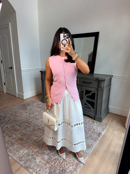 Celeste Knit Button-Up Vest