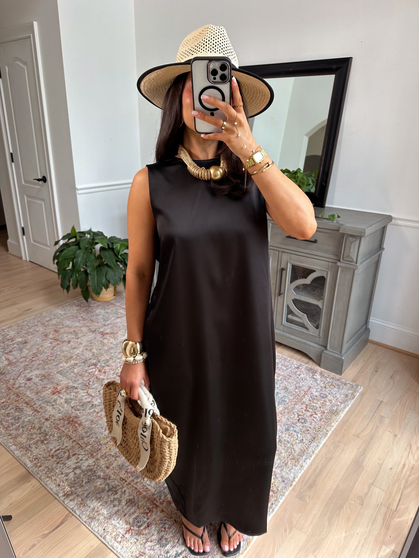 Midnight in Monaco Silk Dress