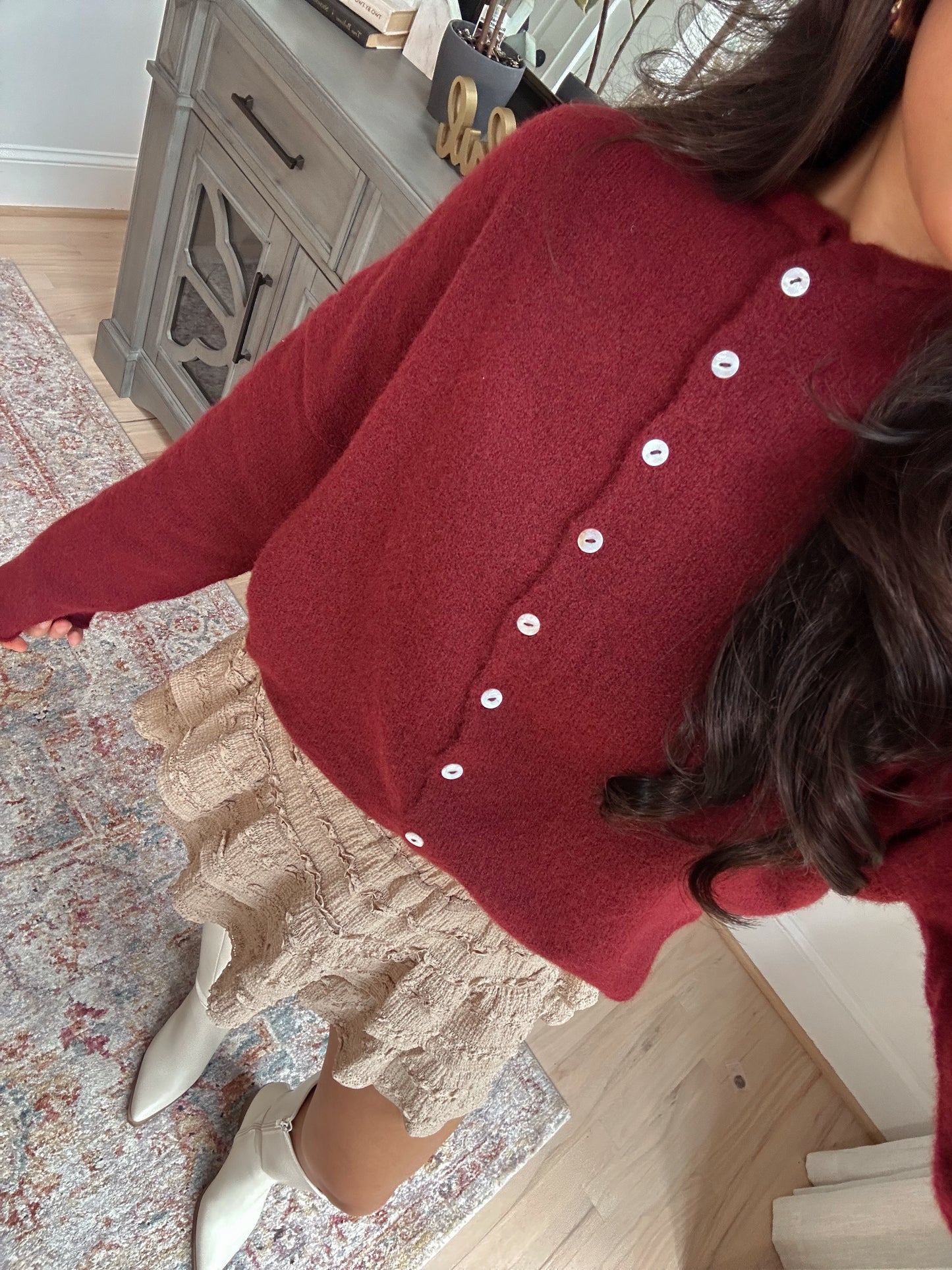 Wine Cardigan
