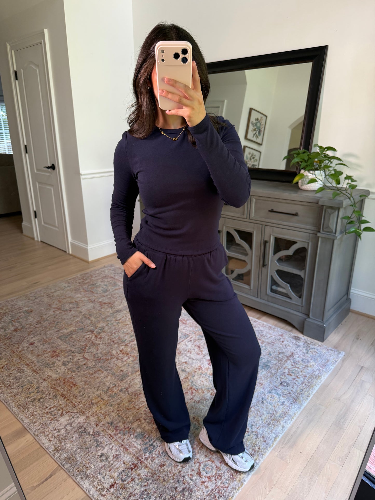 Remi Navy Top & Pants Set