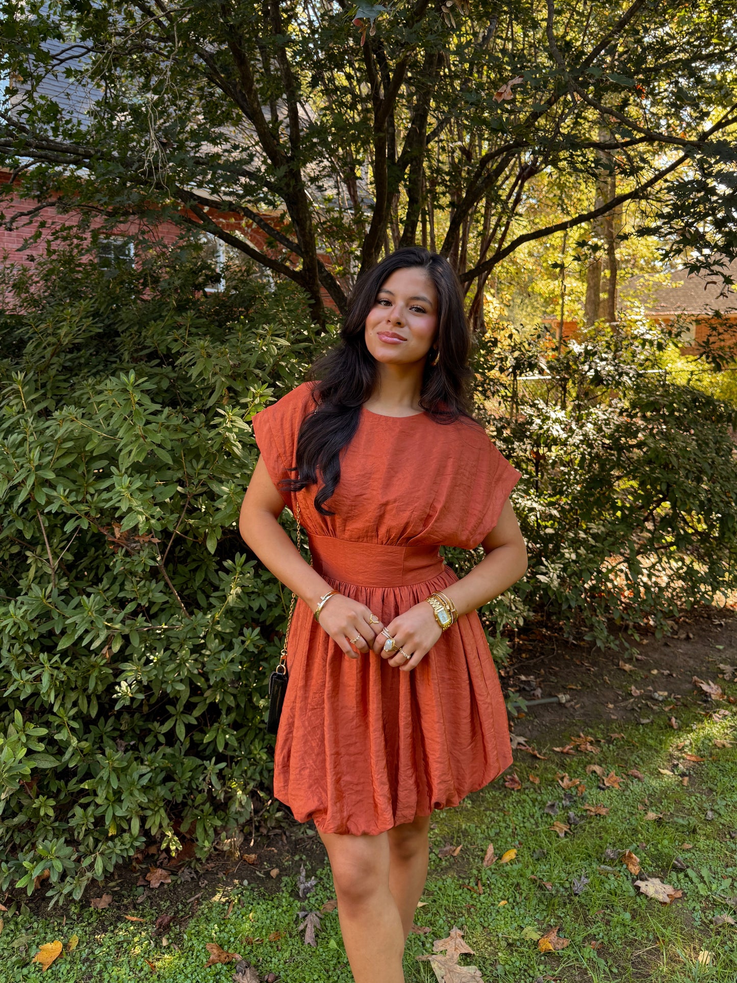 Pumpkin Spice Bubble Dress