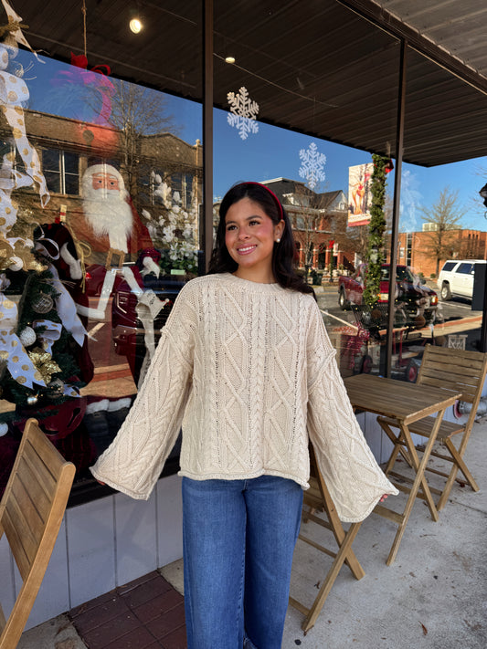 The Cream Rouge Cable Knit Sweater