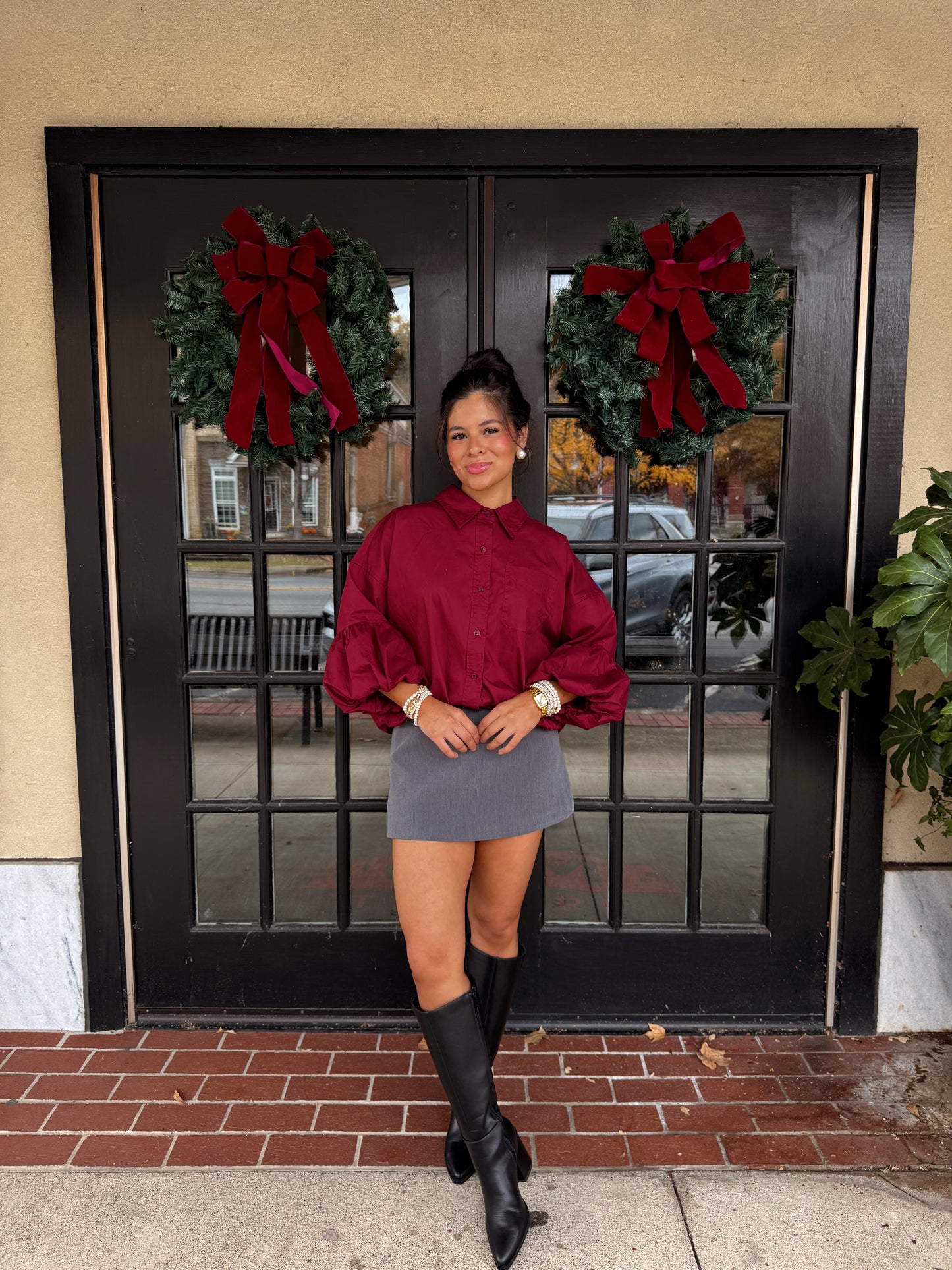 The Winter Berry Bubble Top