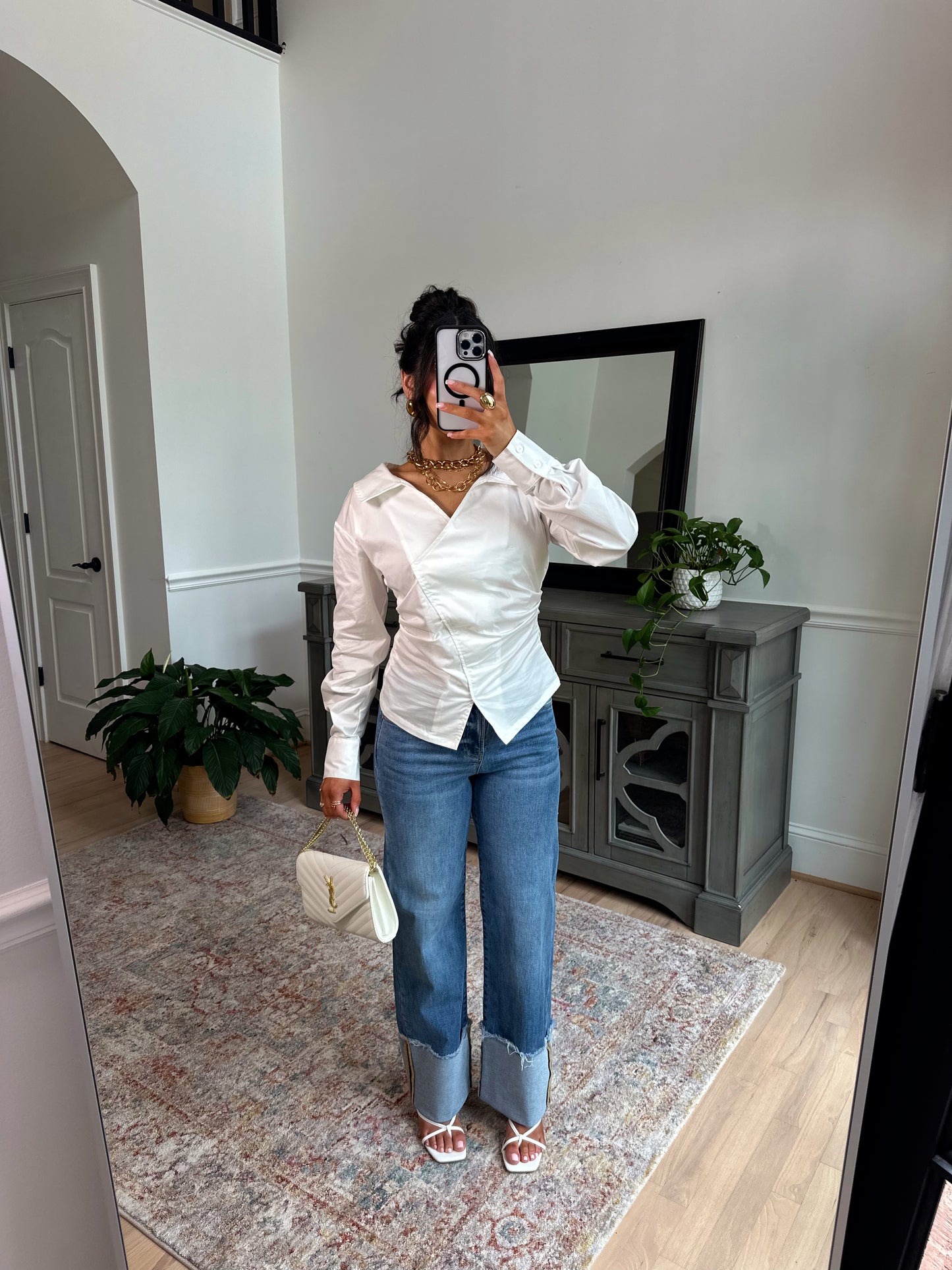 Darling Mid-Rise Wide Cuffed Jeans