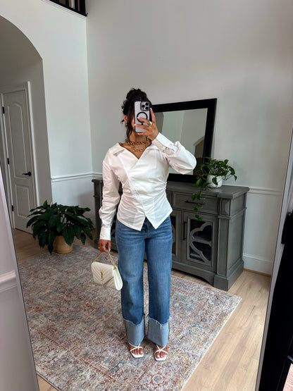 Darling Mid-Rise Wide Cuffed Jeans
