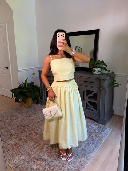 Limoncello Striped Top & Skirt Set