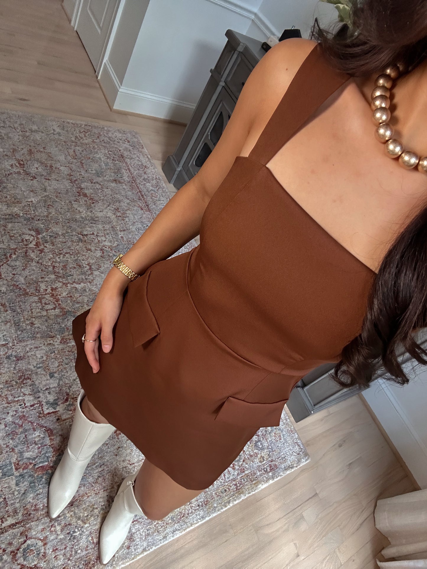 Chestnut Lane Pocket Romper Dress