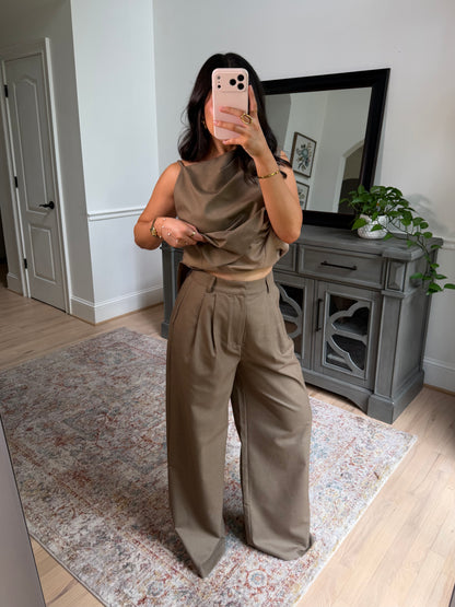 The Chestnut Mocha Top & Pant Set