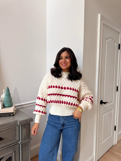Peppermint Bark Knit Sweater