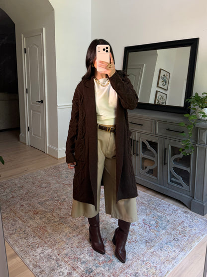 Harvest Brown Knit Cardigan