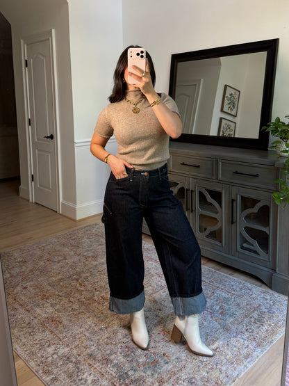 Cynthia Cargo Dark Denim Jeans