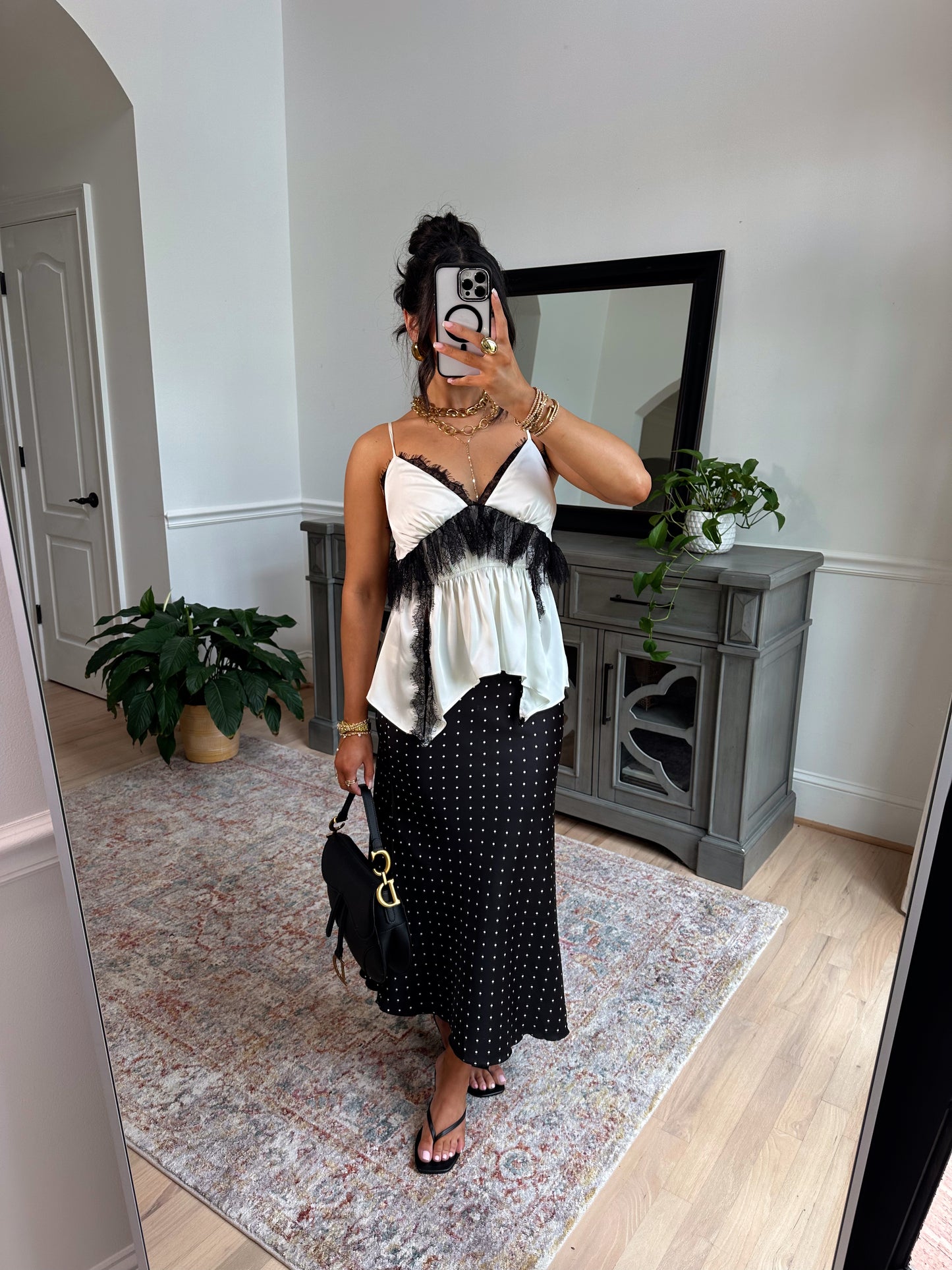 Soft Edge Satin Lace Top