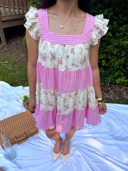 Pink Cottage Princess Flowy Dress