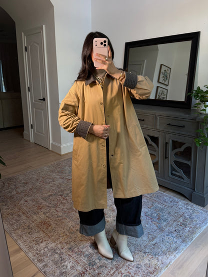 Oxford Tan Plaid Coat