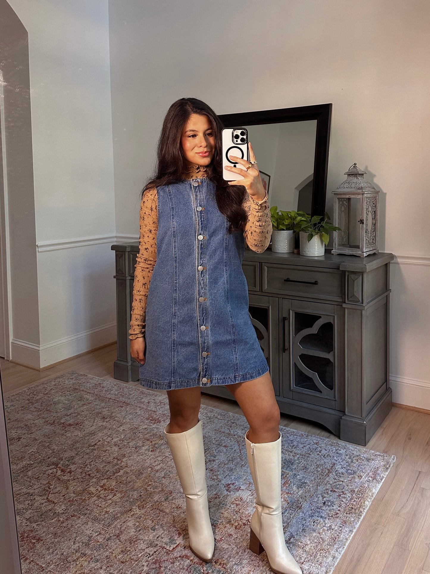 Falling for You Denim Dress