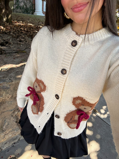 Teddy Bear Ivory Cardigan