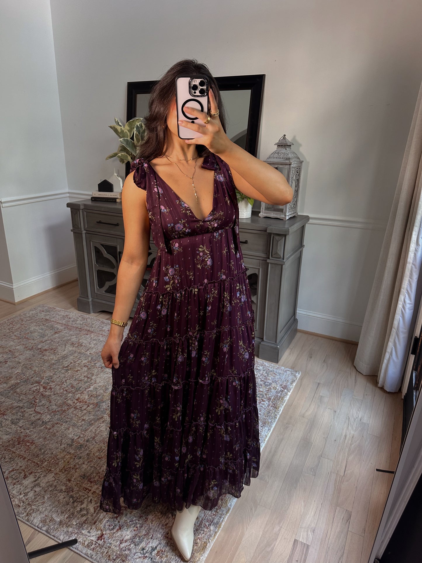 Enchanted Deep Purple Maxi Dress