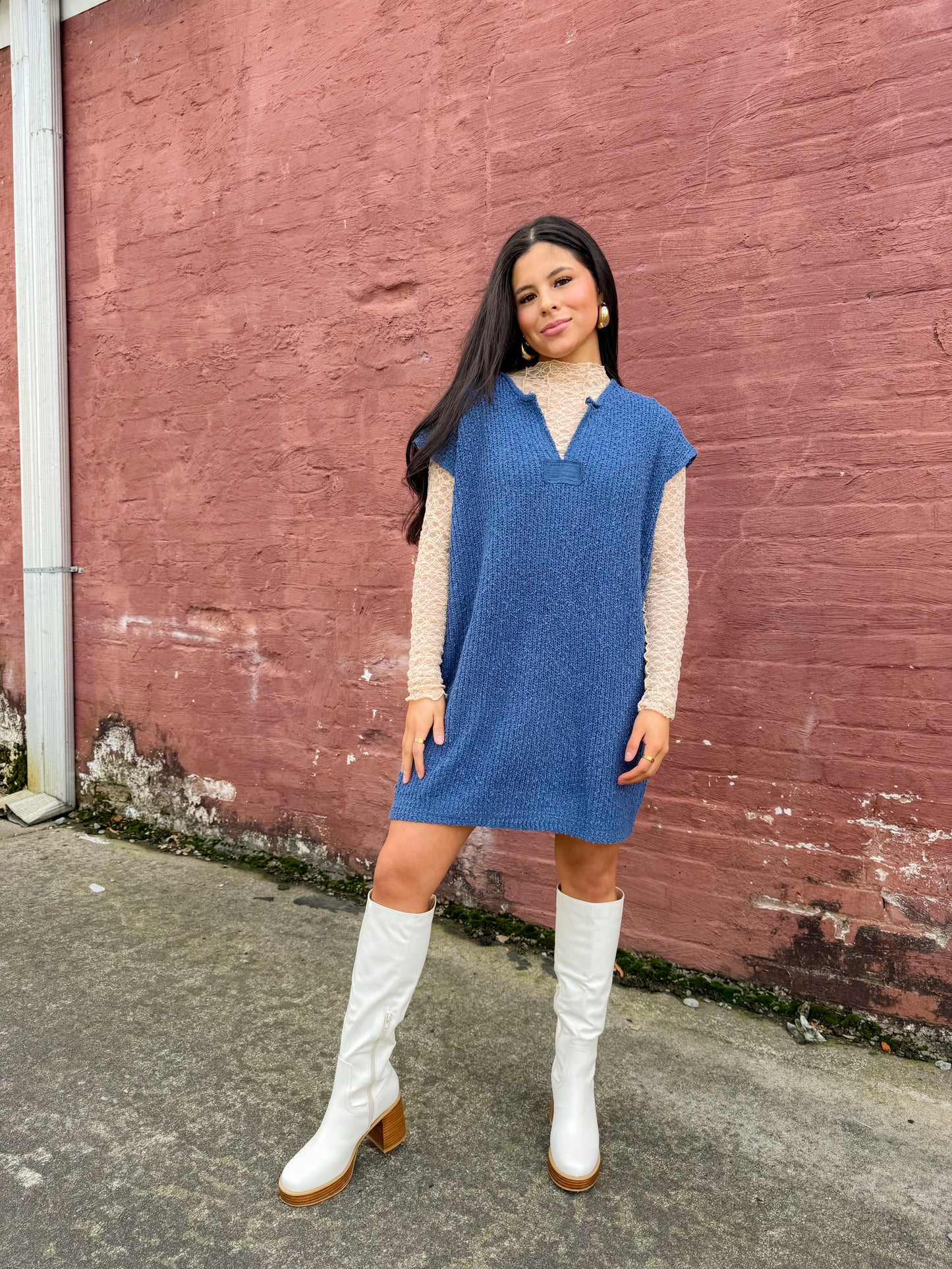 Ocean Knit Vest Dress