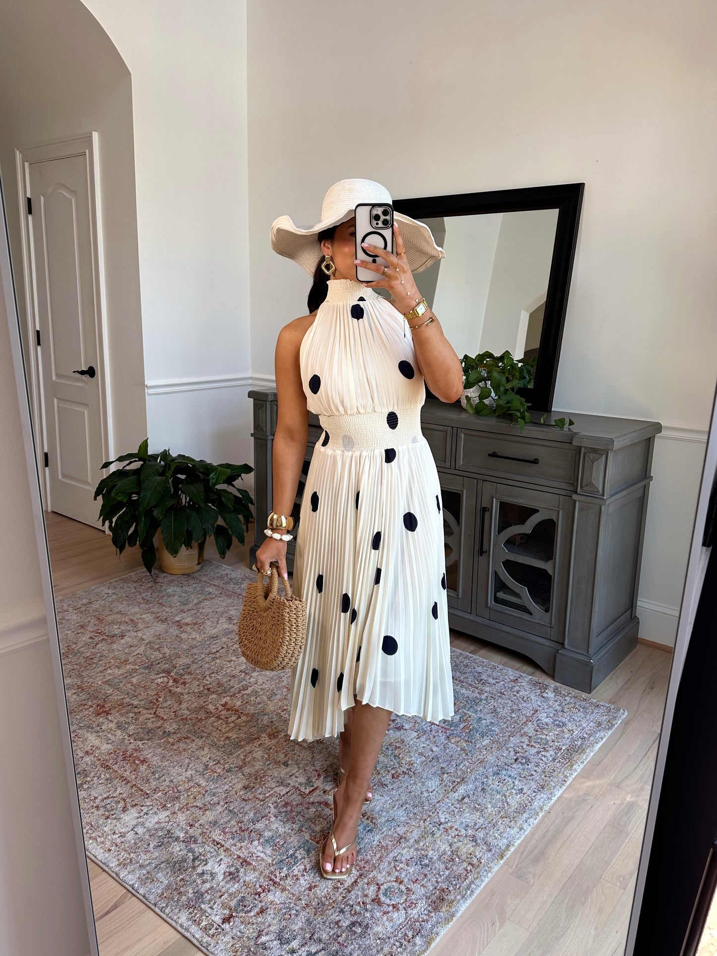 Marquise Polka Midi Dress