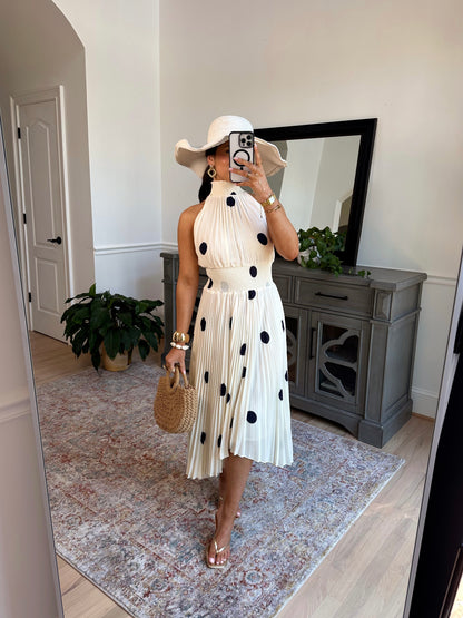 Marquise Polka Midi Dress