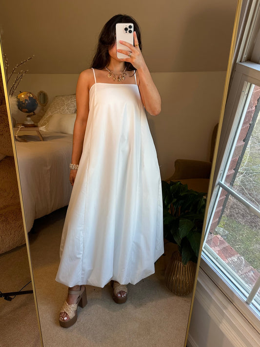 White Bubble Maxi Dress
