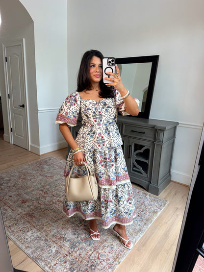 Camille Vintage Midi Dress